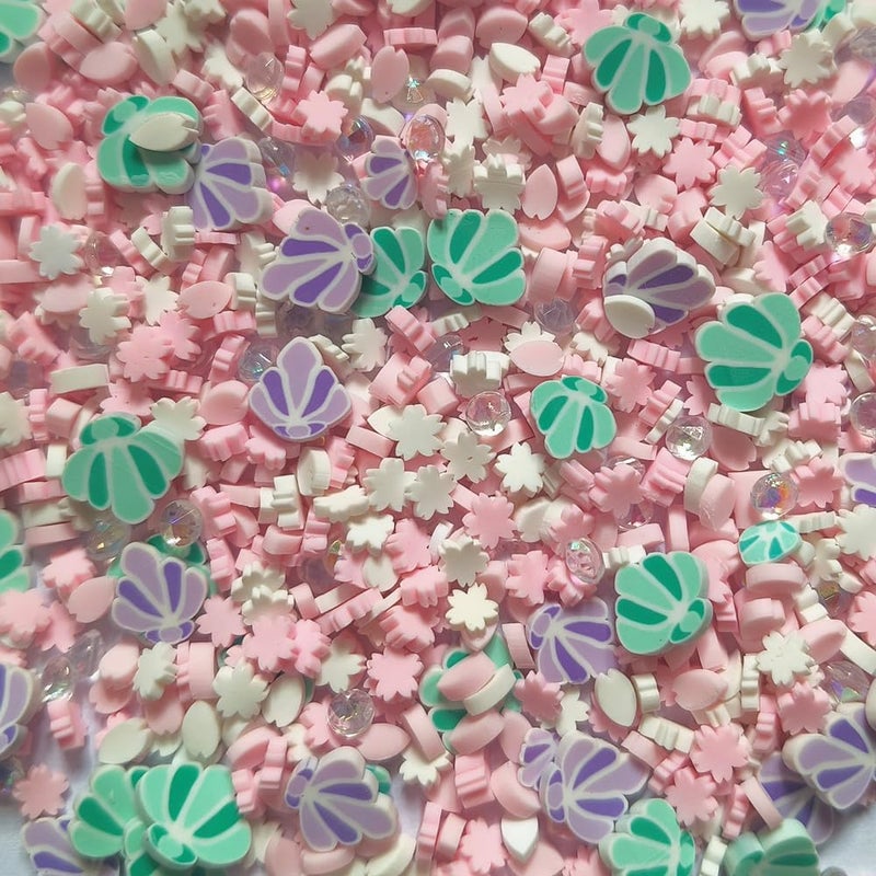 Mo Sheng Accessory 40g Fimo Polymer Shells Adults Nails Slices Art Design Supplies DIY Craft (Shell) - Image 1